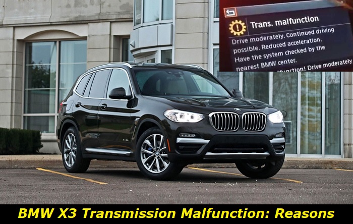 bmw x3 transmission malfunction